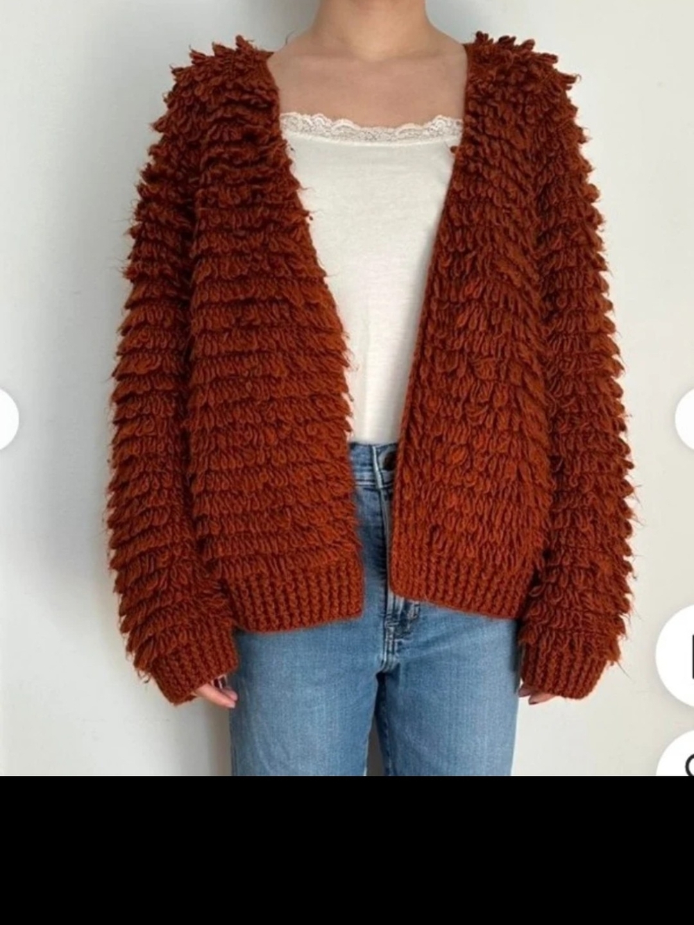 Universal Thread brick red hook loop sweater Oversized